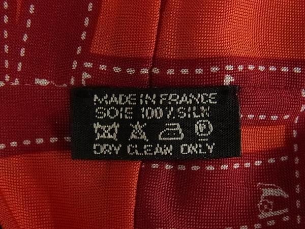 HERMES エルメス ヘアアクセサリー ボルデュック ヘアバンド オレンジ系 シルク100% レディース