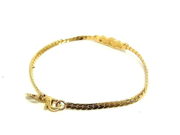 Christian Dior クリスチャン ディオール アームウェア ブレスレット ゴールド ブラック メタル ラインストーン レディース 超美品