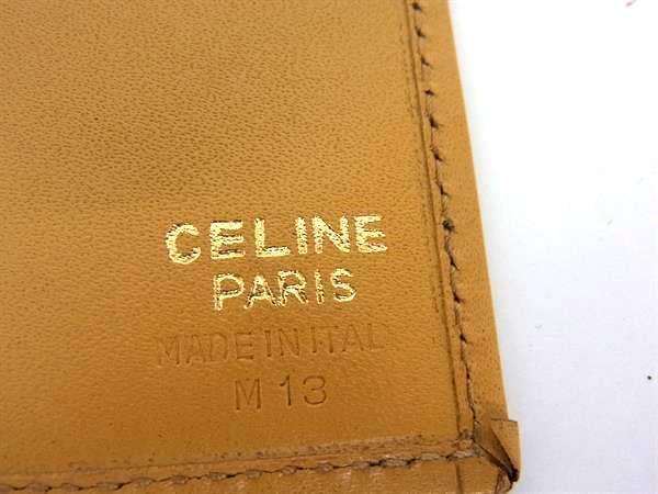 CELINE セリーヌ 二つ折り財布 マカダム 長財布 ブラウン系 PVC レザー レディース ヴィンテージ 美品