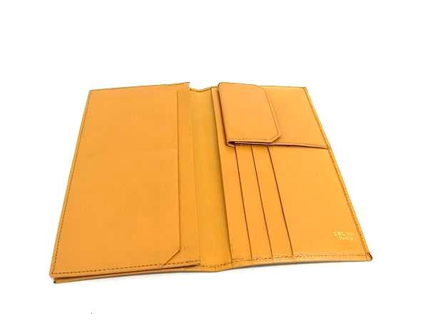 CELINE セリーヌ 二つ折り財布 マカダム 長財布 ブラウン系 PVC レザー レディース ヴィンテージ 美品