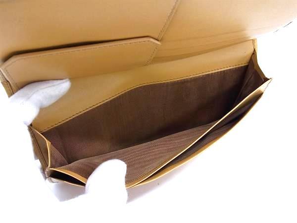 CELINE セリーヌ 二つ折り財布 マカダム 長財布 ブラウン系 PVC レザー レディース ヴィンテージ 美品