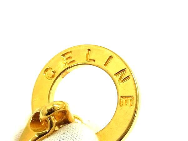 CELINE セリーヌ ネックレス サークル ロゴ ロングネックレス ゴールド メタル レディース チェーン 美品