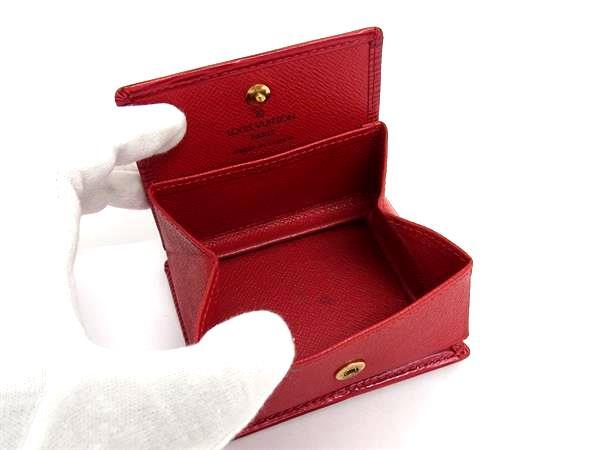 LOUIS VUITTON ルイヴィトン コインケース エピ ポルトモネ ボワット M63697 カスティリアンレッド レザー レディース 小銭入れ 美品