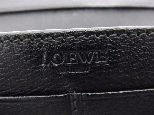 LOEWE ロエベ 二つ折り財布 アナグラム 長財布 182.81.F13 ブラック系 レザー レディース ゴールド金具