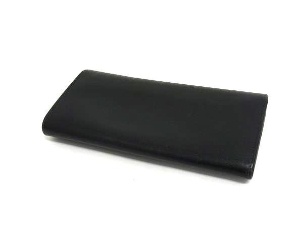 LOEWE ロエベ 二つ折り財布 アナグラム 長財布 182.81.F13 ブラック系 レザー レディース ゴールド金具