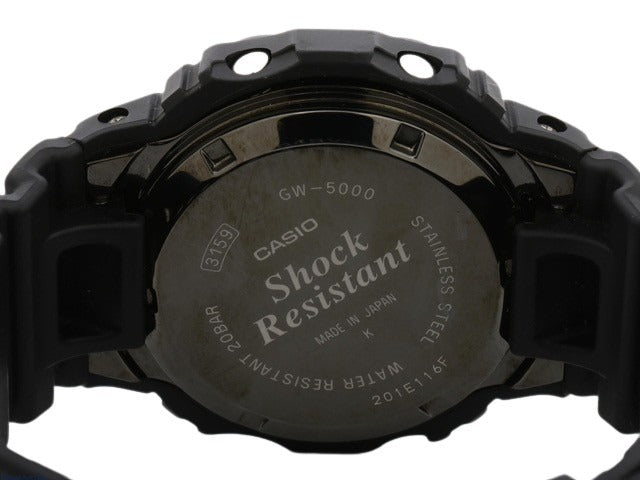 CASIO カシオ 腕時計 GSHOCK GW 5000 1JF ブラック 樹脂 ステンレス メンズ デジタル 電波ソーラー