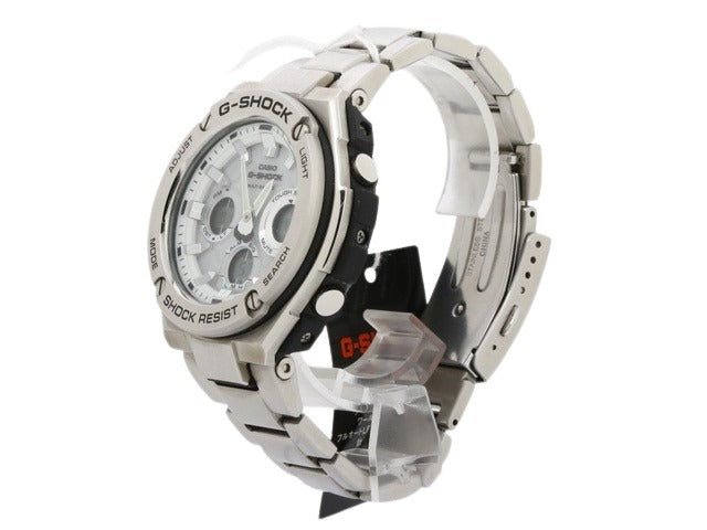 CASIO カシオ 腕時計 GSHOCK Gスチール GST W100D シルバー ステンレス 樹脂 メンズ アナデジ 電波ソーラー