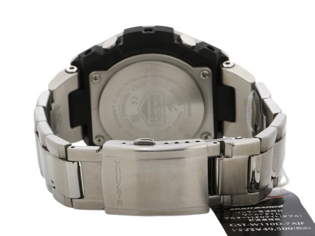 CASIO カシオ 腕時計 GSHOCK Gスチール GST W100D シルバー ステンレス 樹脂 メンズ アナデジ 電波ソーラー