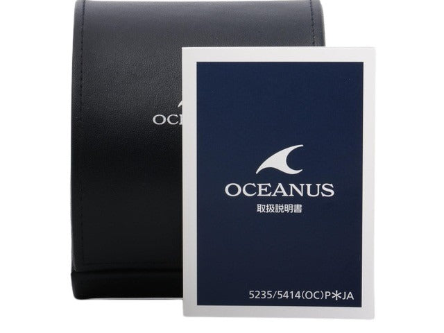 CASIO カシオ 腕時計 オシアナス 3針モデル OCW S100 1AJF シルバー ネイビー文字盤 チタン メンズ アナログ デイト 電波ソーラー