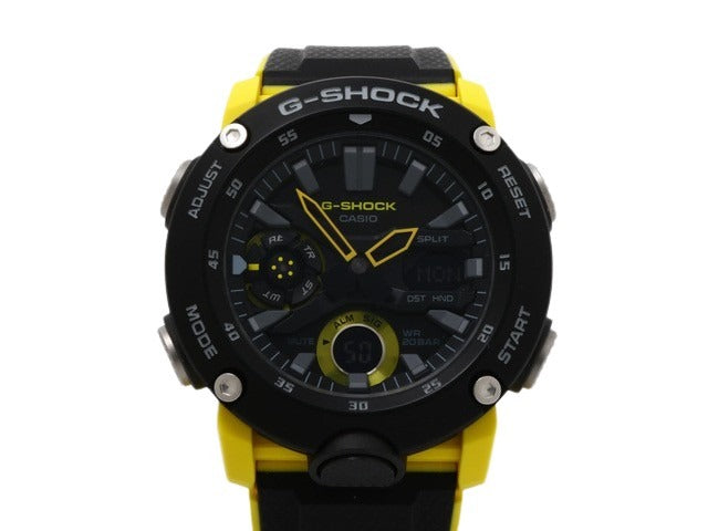 CASIO カシオ 腕時計 GSHOCK GA 2000 1A9JF ブラック イエロー カーボン 樹脂 メンズ アナデジ クオーツ 超美品