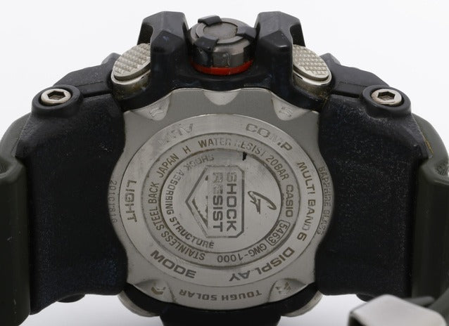 CASIO カシオ 腕時計 GSHOCK マッドマスター GWG 1000 1A3JF ブラック カーキグリーン 樹脂 ステンレス メンズ アナデジ 電波ソーラー