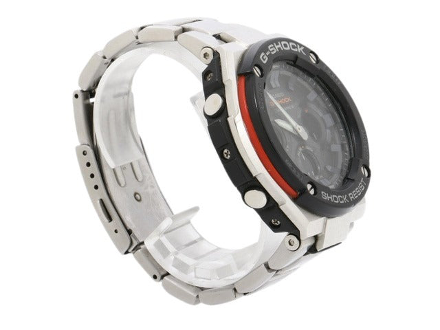 CASIO カシオ 腕時計 GSHOCK Gスチール GST W100D 1A4JF シルバー ステンレス 樹脂 メンズ アナデジ 電波ソーラー