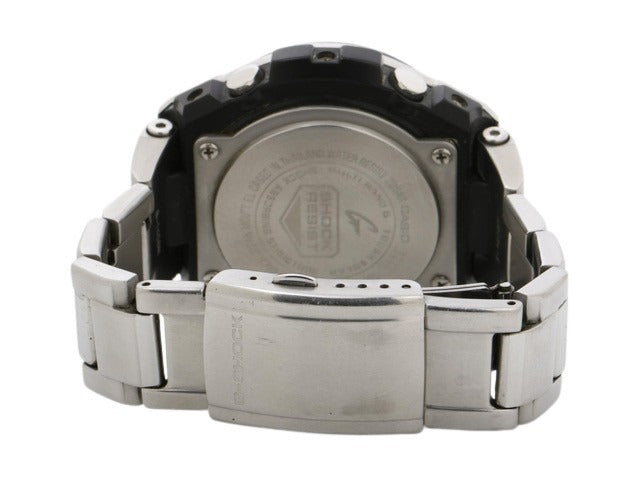 CASIO カシオ 腕時計 GSHOCK Gスチール GST W100D 1A4JF シルバー ステンレス 樹脂 メンズ アナデジ 電波ソーラー