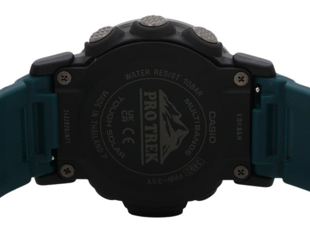 CASIO カシオ 腕時計 プロトレック クライマーライン PRW 35Y 3JF ブラック ブルーグリーン 樹脂 ステンレス メンズ デジタル 電波ソーラー 美品