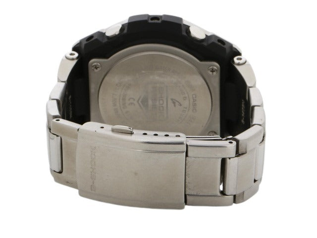CASIO カシオ 腕時計 GSHOCK Gスチール GST W110D 1A9JF シルバー ブラック文字盤 樹脂 ステンレス メンズ アナデジ 電波ソーラー