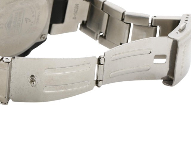 CASIO カシオ 腕時計 GSHOCK Gスチール GST W110D 1A9JF シルバー ブラック文字盤 樹脂 ステンレス メンズ アナデジ 電波ソーラー