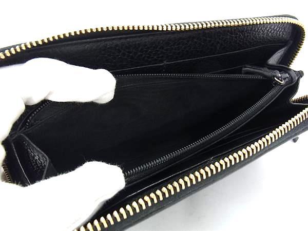 GUCCI グッチ 長財布 インターロッキング ジップ アラウンド ウォレット 509644 ブラック レザー ユニセックス ラウンドファスナー ゴールド金具