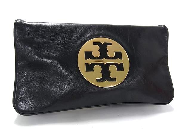 TORY BURCH トリーバーチ バッグ クラッチバッグ ブラック レザー レディース ゴールド金具