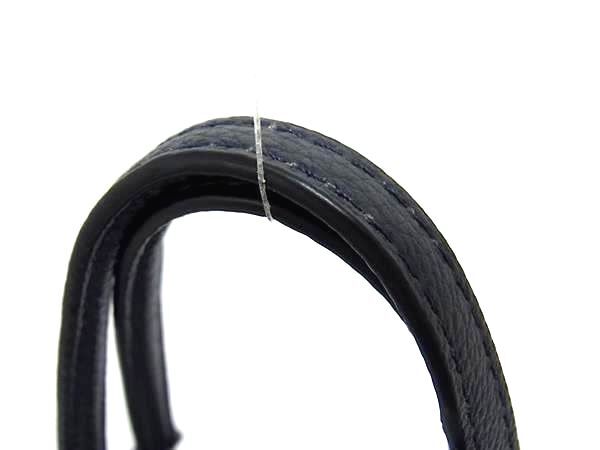 COACH コーチ トートバッグ 36855 ネイビー レザー レディース ターンロック チェーン 美品