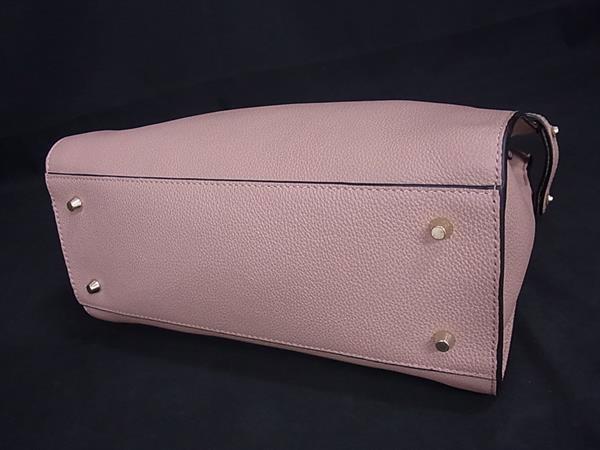 FURLA フルラ ハンドバッグ ピン ピンクベージュ レザー レディース 2WAY 美品