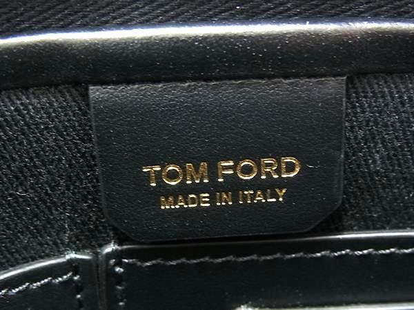 TOM FORD トムフォード クラッチバッグ ビッグジップ ブラック レザー メンズ ゴールド金具 美品