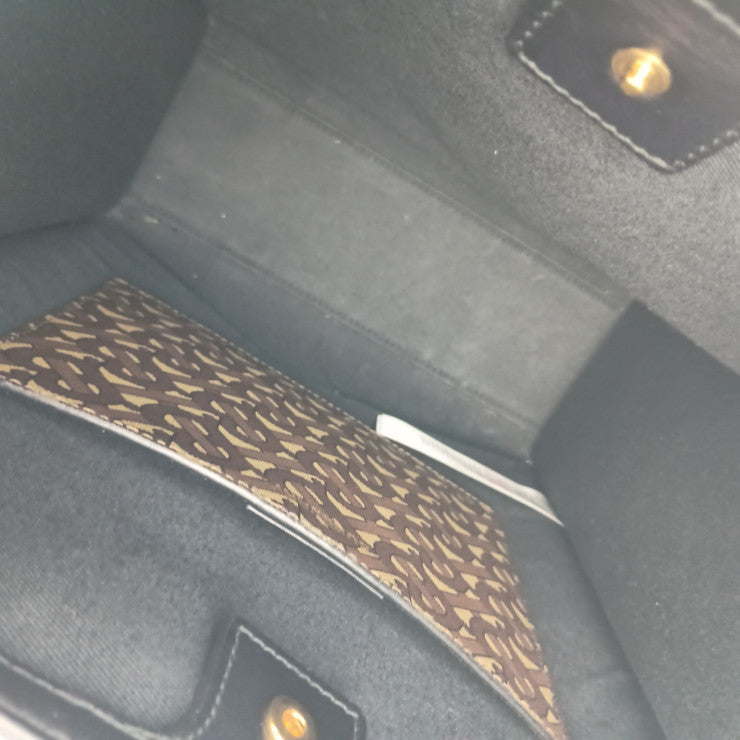 BURBERRY バーバリー トートバッグ スモール モノグラムストライプ Eキャンバス ポートレート 8024294 ブライドルブラウン コーティングキャンバス×レザー ユニセックス 2WAY ゴールド金具