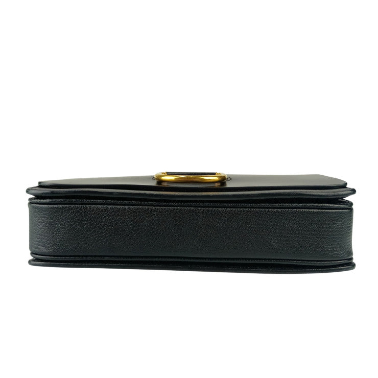 BURBERRY バーバリー ショルダーバッグ ミディアム Dリングバッグ 4076336 ブラック レザー レディース ゴールド金具