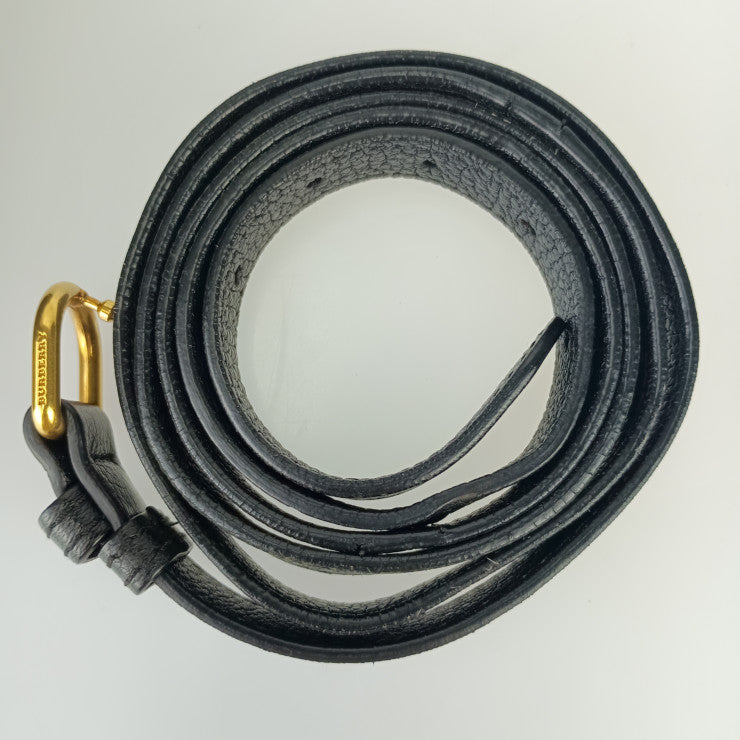 BURBERRY バーバリー ショルダーバッグ ミディアム Dリングバッグ 4076336 ブラック レザー レディース ゴールド金具