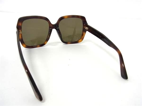 GUCCI グッチ サングラス インターロッキングG ビー GG0096SA ブラウン クリアグリーン プラスチック ユニセックス べっ甲調 美品