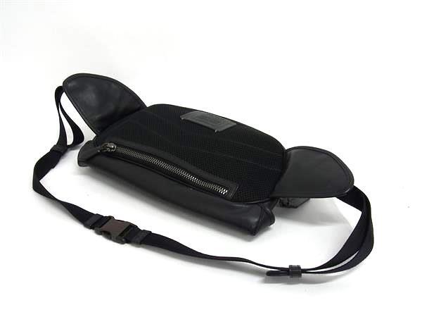 COACH コーチ ボディバッグ ウエストバッグ リーグ オーバーサイズド スリング C2293 ブラック レザー ユニセックス 美品