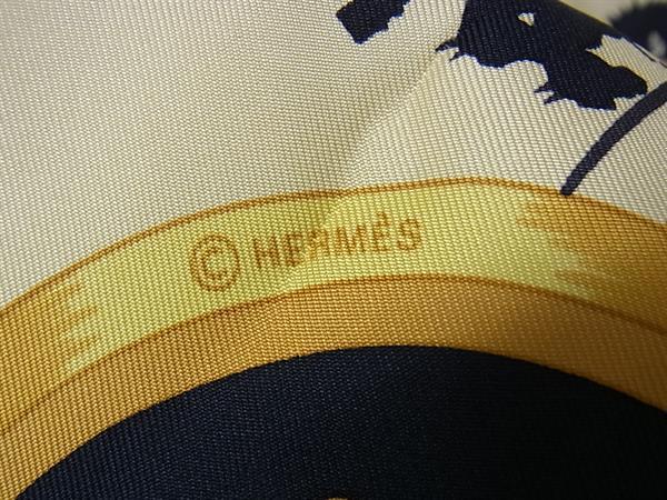 HERMES エルメス スカーフ カレ90 ブラック イエロー シルク100% レディース LES PONTS DE PARIS パリの橋
