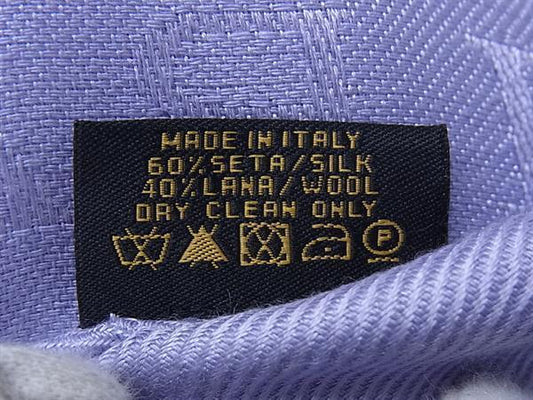 BVLGARI ブルガリ ストール ロゴマニア パープル シルク60％ ウール40％ レディース 新品未使用展示品