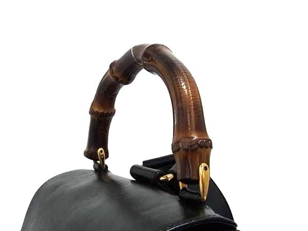 GUCCI グッチ リュックサック バンブー 003 58 0016 ブラック レザー レディース