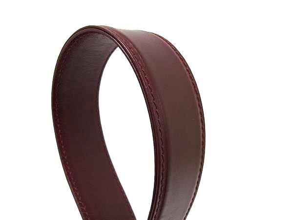 Cartier カルティエ ショルダーバッグ マストライン ボルドー レザー レディース ターンロック