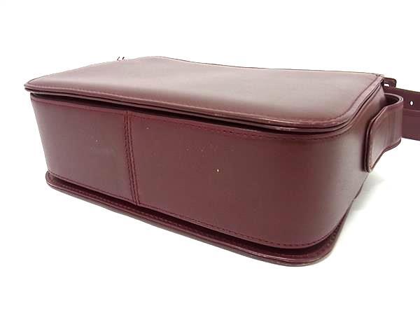 Cartier カルティエ ショルダーバッグ マストライン ボルドー レザー レディース ターンロック