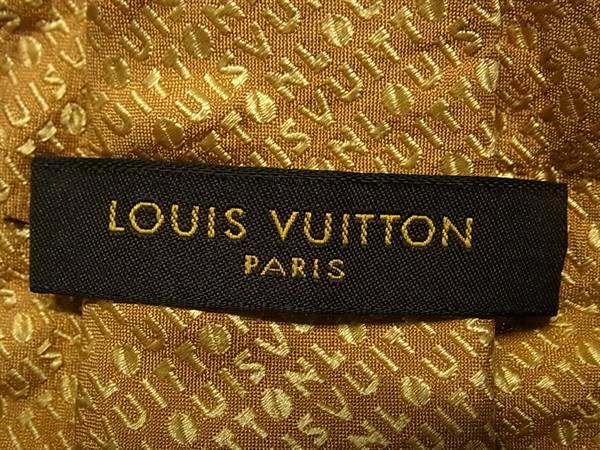 LOUIS VUITTON ルイヴィトン ネクタイ クラヴァット イエロー系 シルク100％ メンズ ロゴ