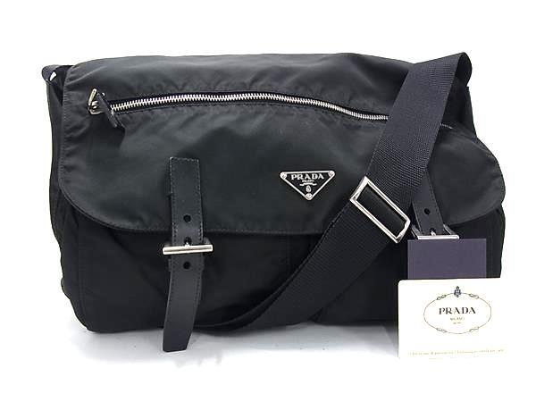 PRADA プラダ ショルダーバッグ トライアングルロゴ BT1738 ブラック テスートナイロン ユニセックス 三角ロゴマーク シルバー金具