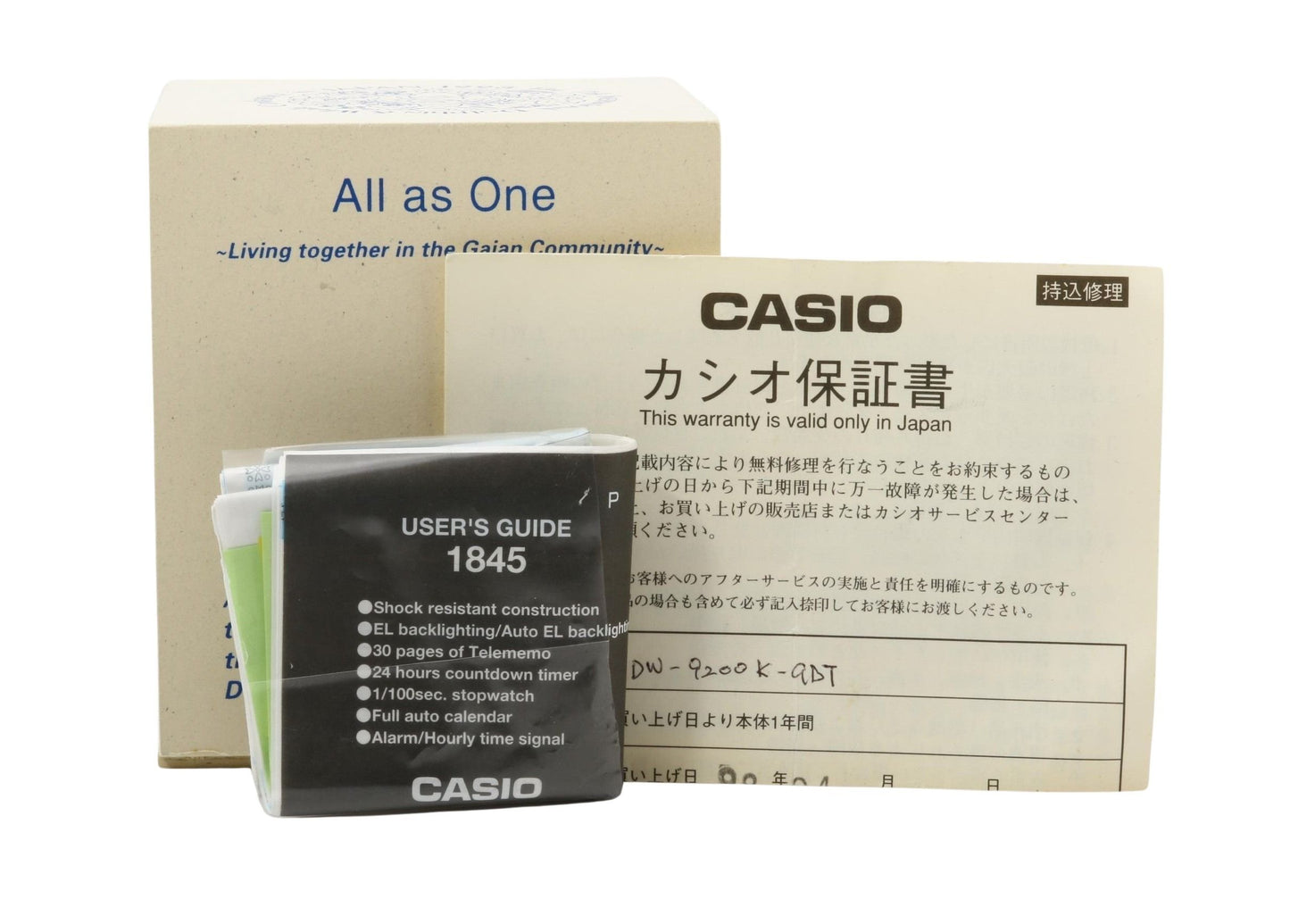 CASIO カシオ 時計 GSHOCK 第7回国際イルカ クジラ会議記念モデル DW9200K9BT クリア 樹脂 メンズ デジタル イルクジ 美品