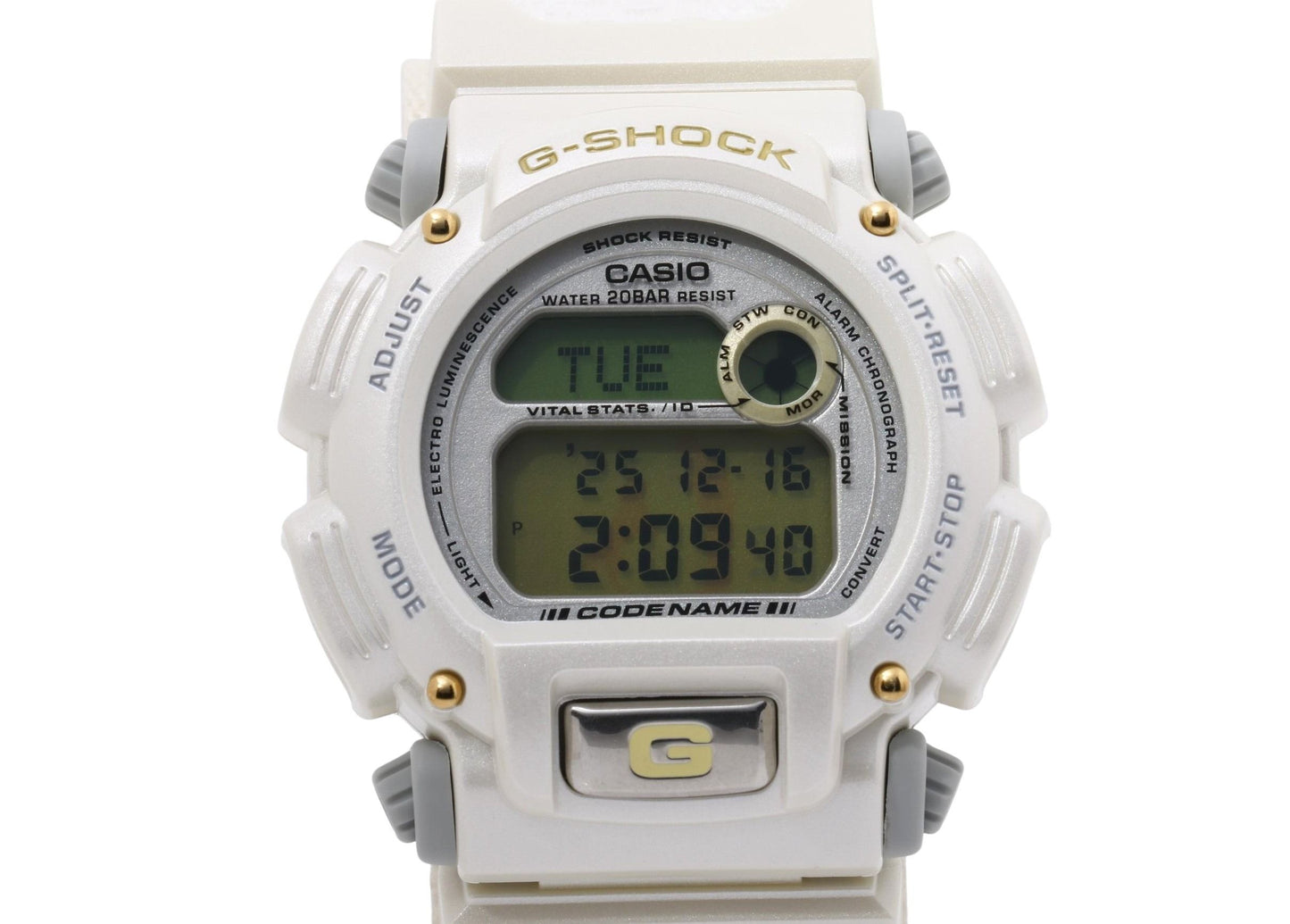 CASIO カシオ 時計 GSHOCK コードネーム DW8800AJ7BT ホワイト 樹脂 ナイロン メンズ A.D.M.A. アラスカ犬橇協会 デジタル 美品