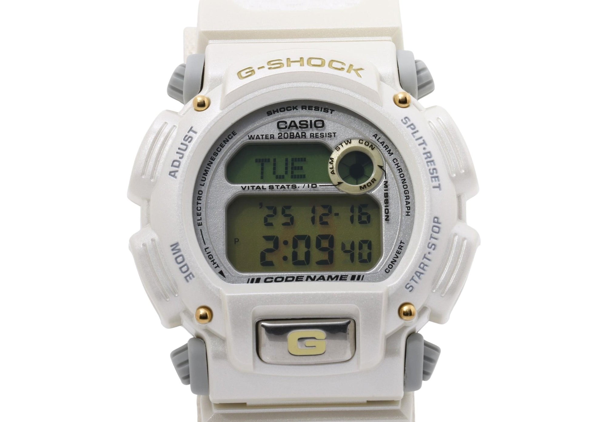 CASIO カシオ 時計 GSHOCK コードネーム DW8800AJ7BT ホワイト 樹脂 ナイロン メンズ A.D.M.A. アラスカ犬橇協会 デジタル 美品