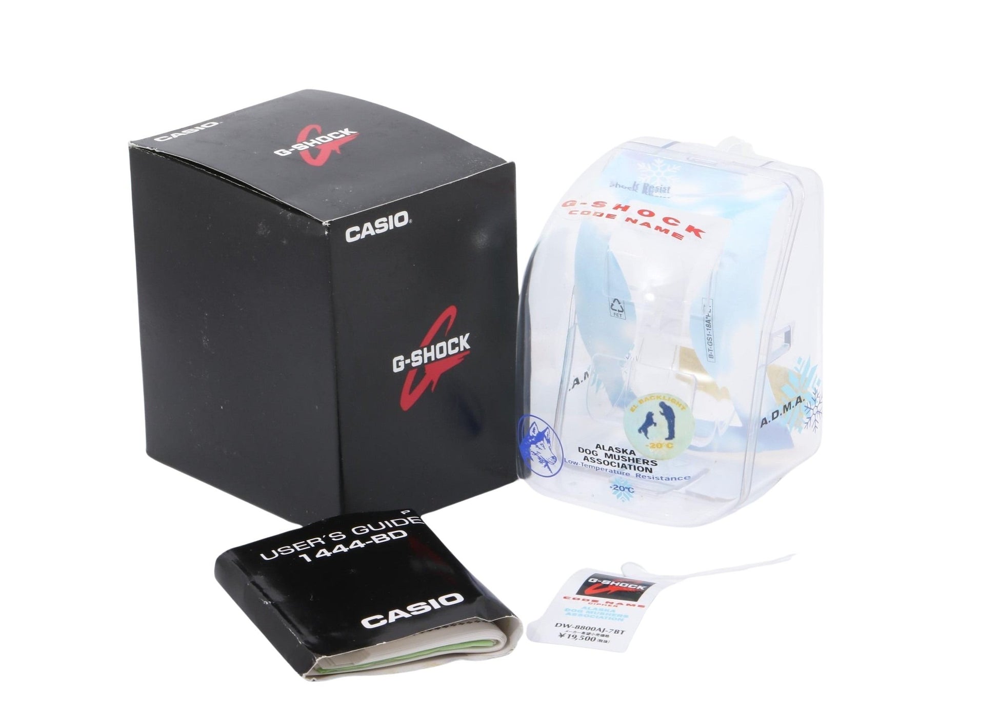 CASIO カシオ 時計 GSHOCK コードネーム DW8800AJ7BT ホワイト 樹脂 ナイロン メンズ A.D.M.A. アラスカ犬橇協会 デジタル 美品