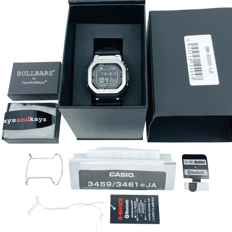 CASIO カシオ 時計 GSHOCK FULL METAL 5000 SERIES GMWB5000D1JF シルバー ステンレススチール メンズ デジタル 美品