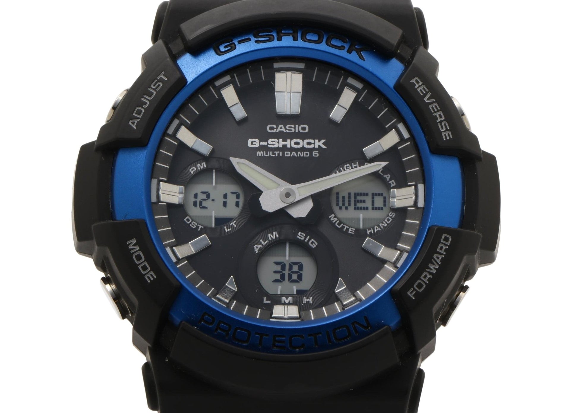 CASIO カシオ 時計 GSHOCK ANALOGDIGITAL GAW100 SERIES GAW100B ブラック 樹脂 アルミ メンズ アナデジ 美品