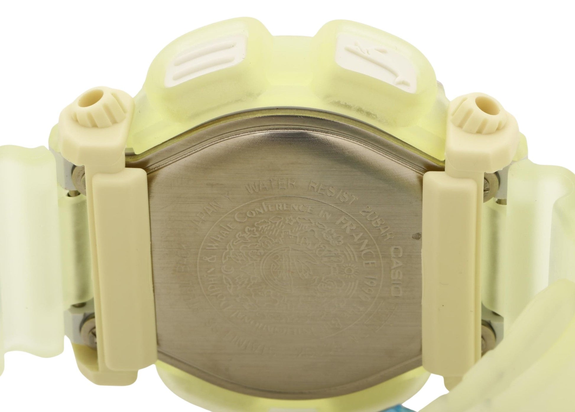 CASIO カシオ 時計 GSHOCK 第8回国際イルカ・クジラ会議 DW9000K クリア 樹脂 メンズ イルクジモデル 美品