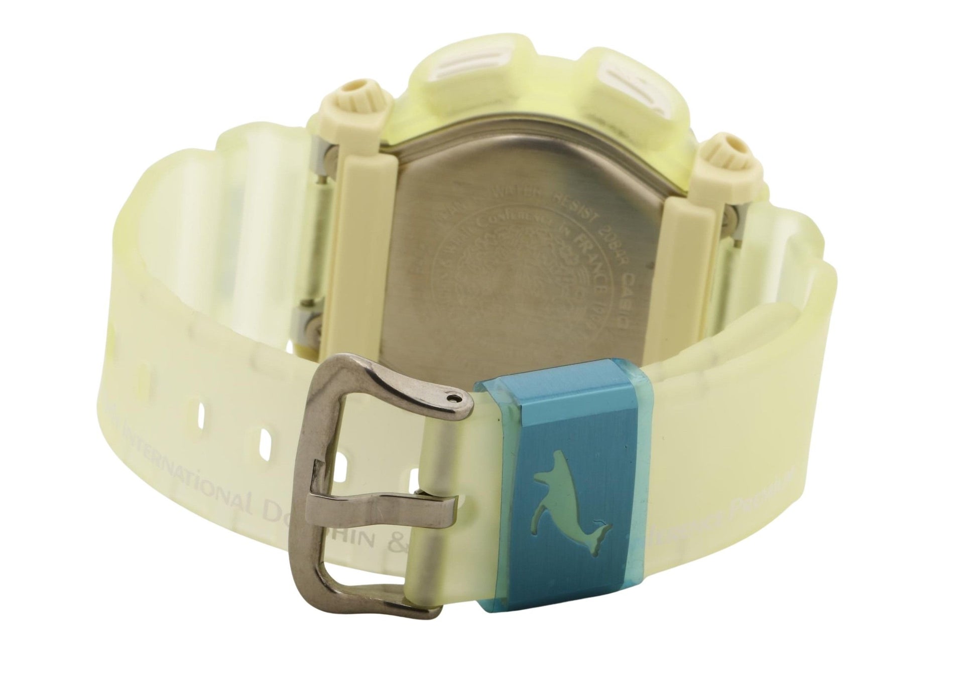 CASIO カシオ 時計 GSHOCK 第8回国際イルカ・クジラ会議 DW9000K クリア 樹脂 メンズ イルクジモデル 美品