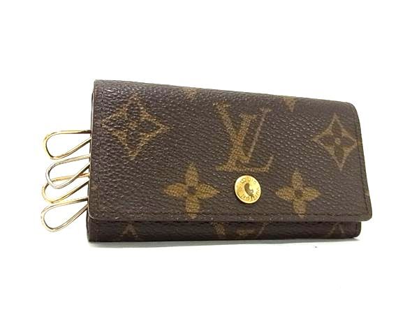 LOUIS VUITTON ルイ ヴィトン キーケース ミュルティクレ4 M62631 ブラウン系 モノグラム ユニセックス 4連 ゴールド金具