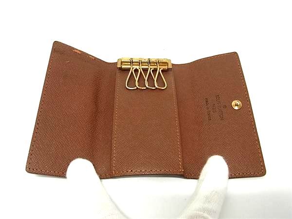 LOUIS VUITTON ルイ ヴィトン キーケース ミュルティクレ4 M62631 ブラウン系 モノグラム ユニセックス 4連 ゴールド金具