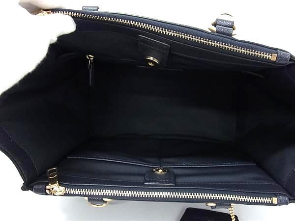 超美品 COACH コーチ ハンドバッグ F14928 ネイビー系 レザー レディース クロスビー キャリーオール 2WAY
