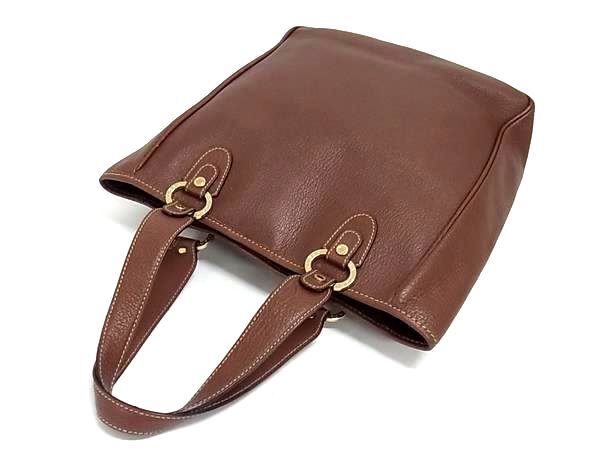 美品 BVLGARI ブルガリ トートバッグ マキシレッタレ - ブラウン系 レザー ユニセックス ベッキー ロゴ