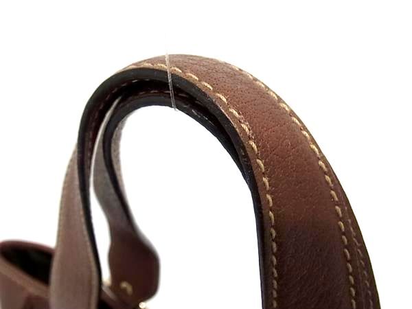 美品 BVLGARI ブルガリ トートバッグ マキシレッタレ - ブラウン系 レザー ユニセックス ベッキー ロゴ